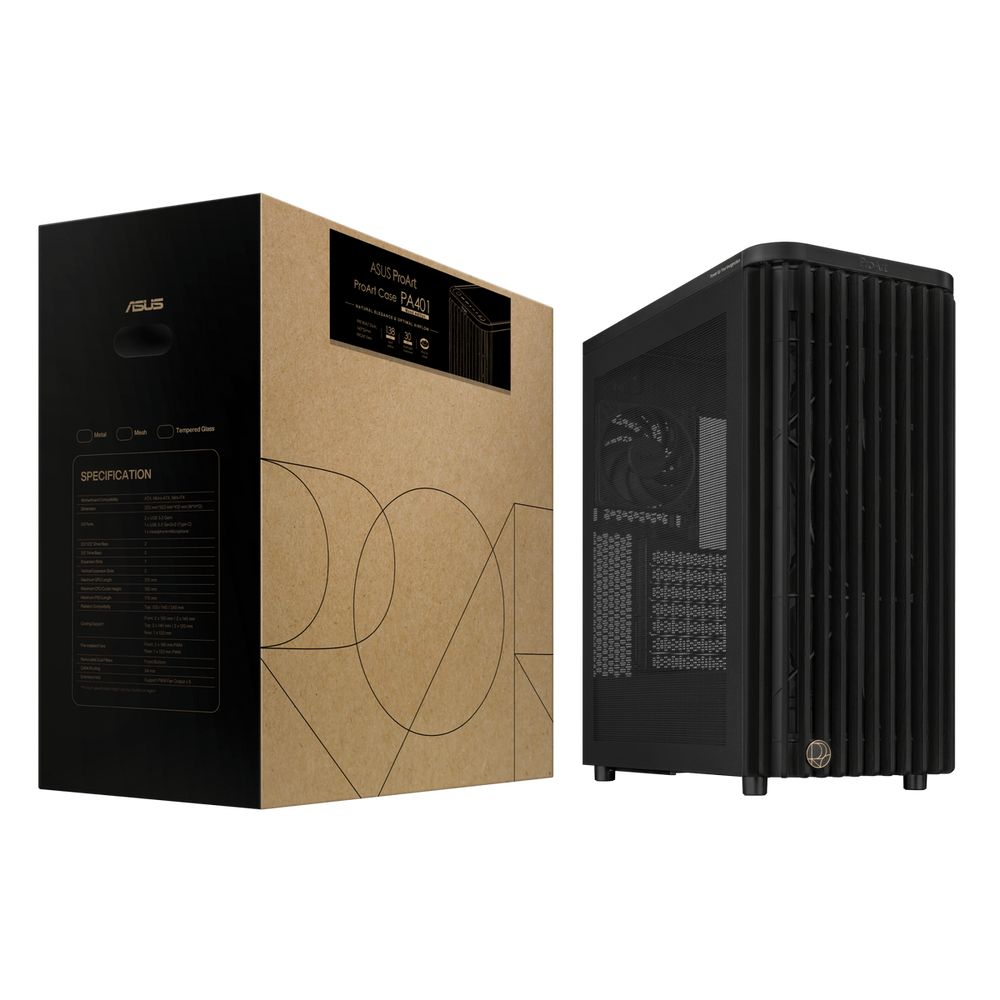 Корпус для ПК ASUS PROART PA401 WOOD MESH PWM BLACK — изображение 15