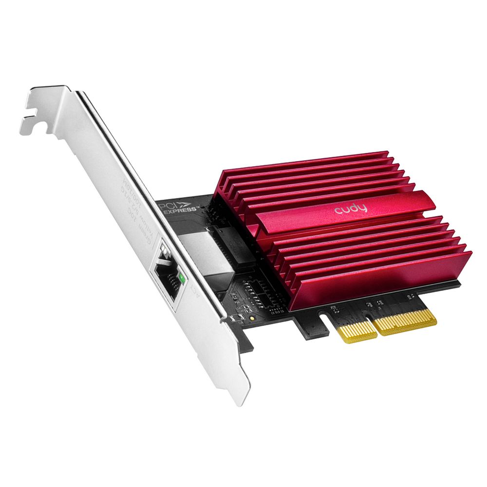 Адаптер беспроводной связи (Wi-Fi) CUDY 10G PCI Express Adapter Marvell AQC113 10Gbps PCI Express Adapter, Marvell AQC113R, 10G/5G/2.5G/1000M/100M/10M Auto Adaptive, PCI express 3.0 x4,Wake-On-LAN,Flow Control, 8 traffic classes, Data Center Bridging,Jumbo Frames (up to 16 Kbytes), Dual Bracket, Windows, Linux, NAS — изображение 2
