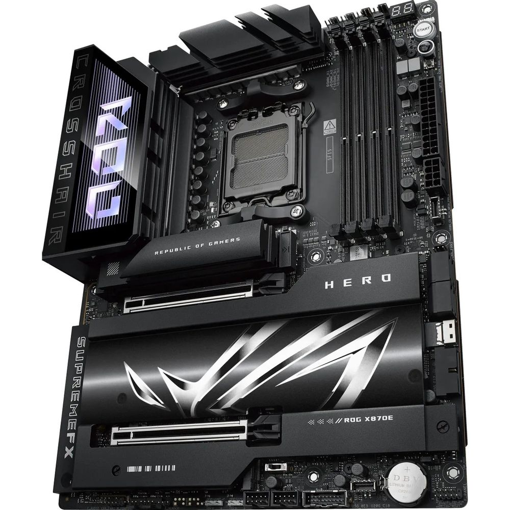 Материнская плата ASUS ROG CROSSHAIR X870E HERO AM5 ATX 4xDDR5 2xPCIEx16 5xM.2 4xUSB-C HDMI 2.5GLAN 5GLAN Wi-Fi 7 — изображение 7