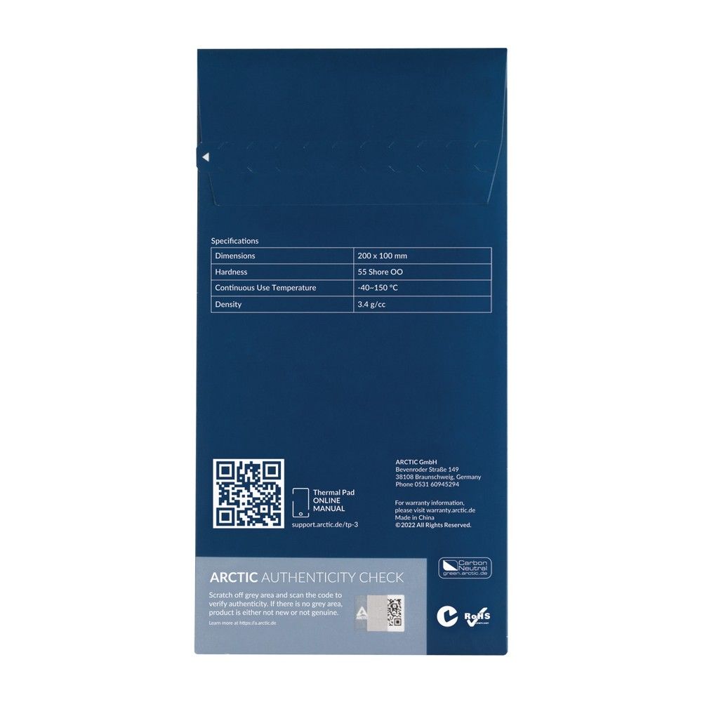Термопрокладка Arctic Cooling Thermal pad 200x100mm, 1.0mm - 2 Pack TP-3 (ACTPD00059A) — изображение 6