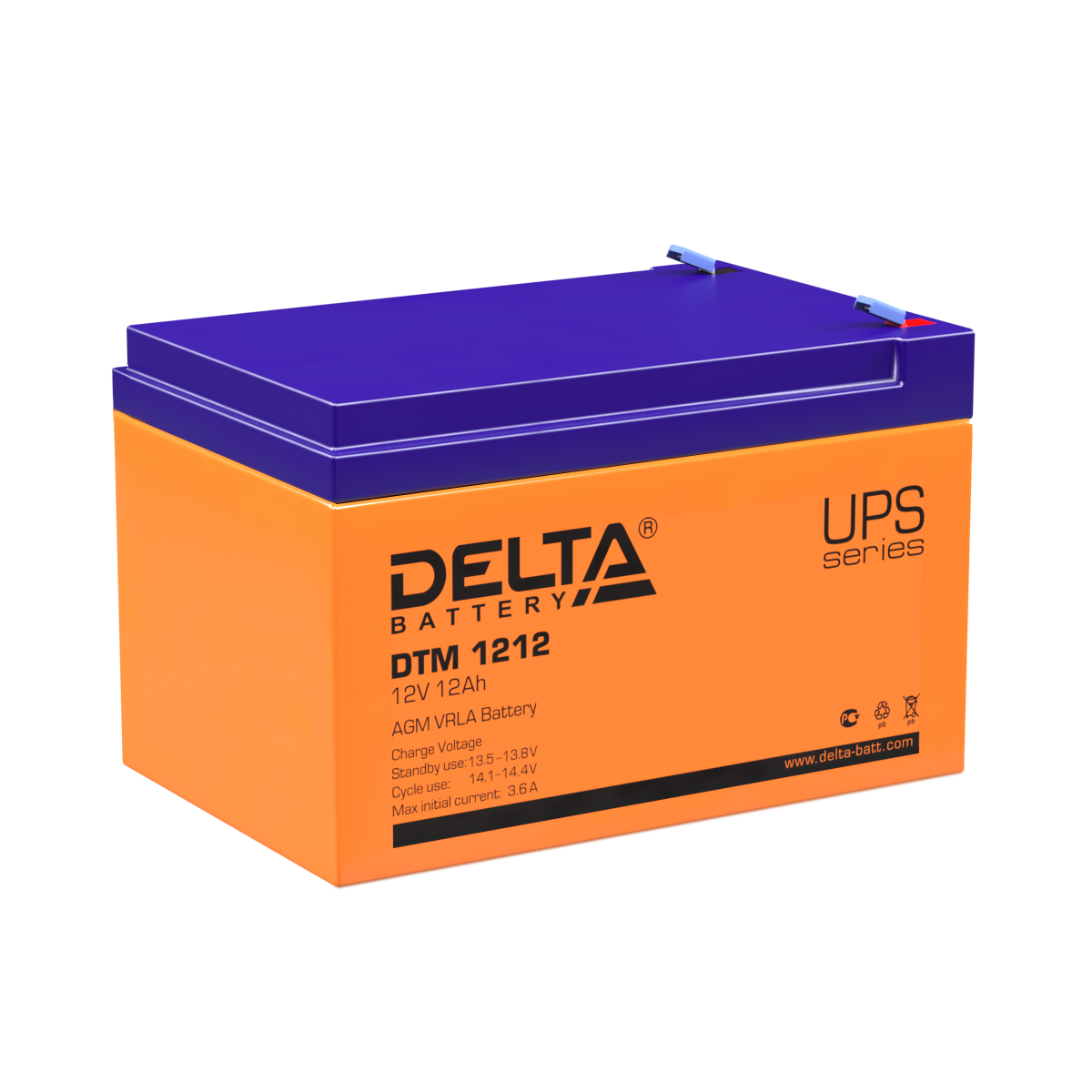 АКБ Delta DTM 1212 (12V, 12Ah)