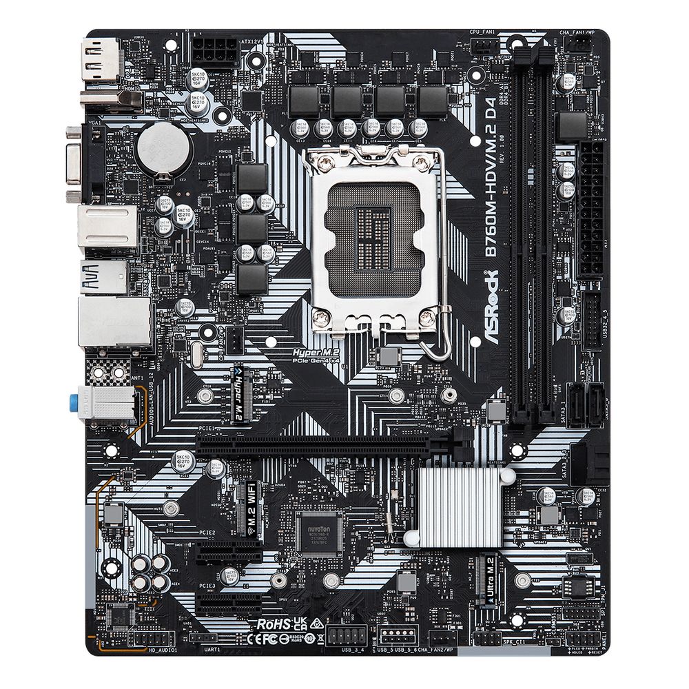 Материнская плата ASRock B760M-HDV/M.2 D4, RTL — изображение 2