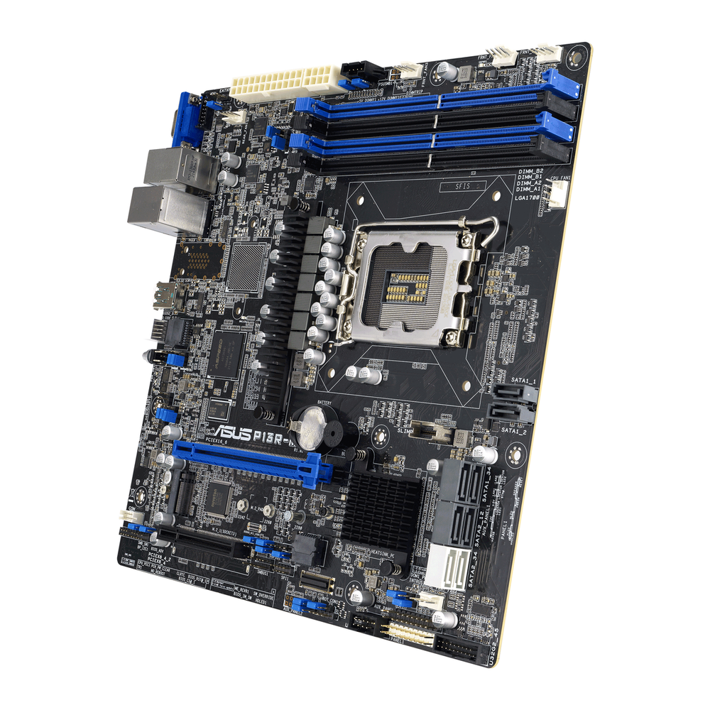 Материнская плата ASUS P13R-M LGA1700 mATX 4xDDR5 PCIEx16 PCIEx8 M.2 VGA 2хGLAN — изображение 3