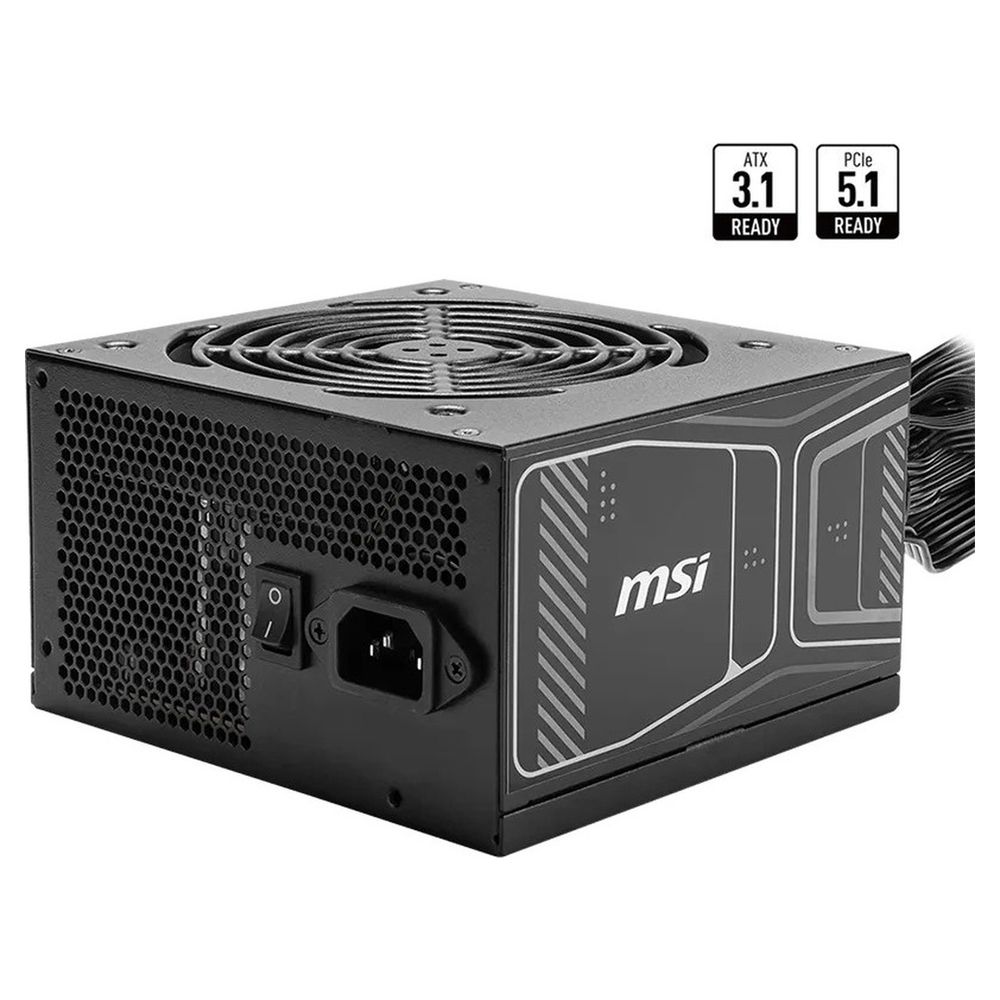 Блок питания ПК MSI MAG A750GN PCIE5 , 750W, 80+ Gold, НЕ модульный, ATX 3.1, PCIE5.1, RTL — изображение 3