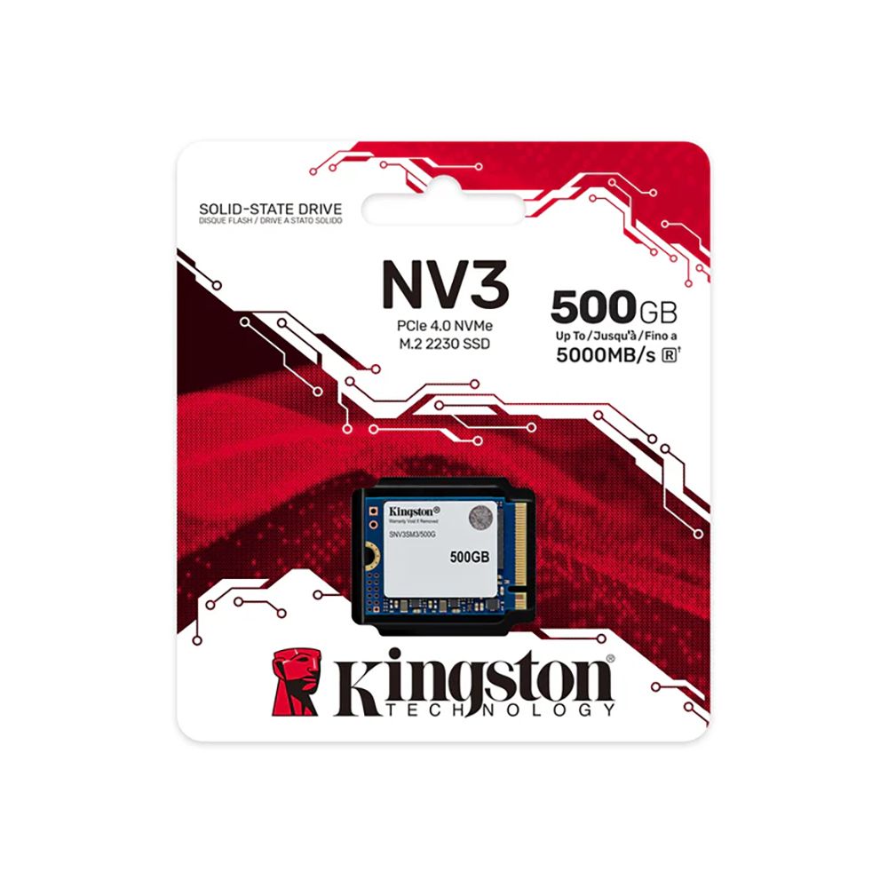 Твердотельный накопитель SSD Kingston NV3 SNV3SM3/500G 500GB, M.2 2230, PCIe 4.0 x4, NVMe, M.2 — изображение 4