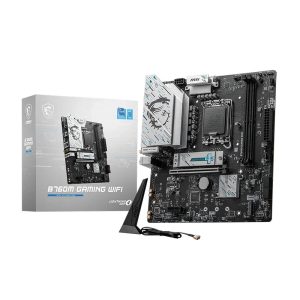 Материнская плата MSI B760M GAMING WIFI B760, LGA1700, 2*DDR5, 1*PCIEx16, 1*PCIEx1, 2*M.2, 6*USB3.2Gen1, 6*USB2.0, 4*SATA3.0, 2.5G, VGA, DP, HDMI, M-ATX, RTL