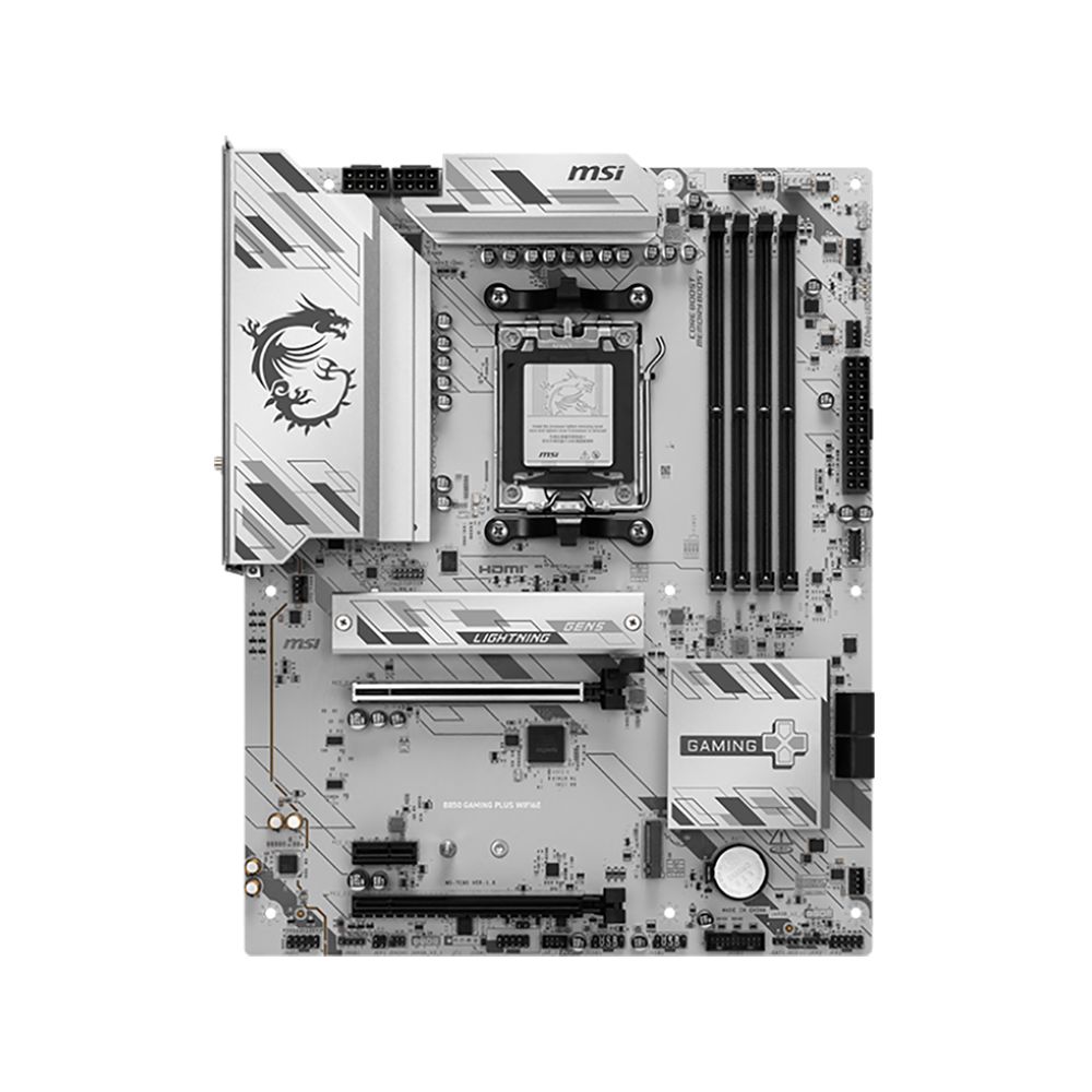 Материнская плата MSI B850 GAMING PLUS WIFI6E B850, AM5, 4*DDR5, 2*PCIEx16, 1*PCIEx1, 2*M.2, 2*TypeC, 3*USB3.2Gen2, 6*USB3.2Gen1, 4*USB2.0, 4*SATA3.0, 2.5G, DP, HDMI, ATX, RTL — изображение 4