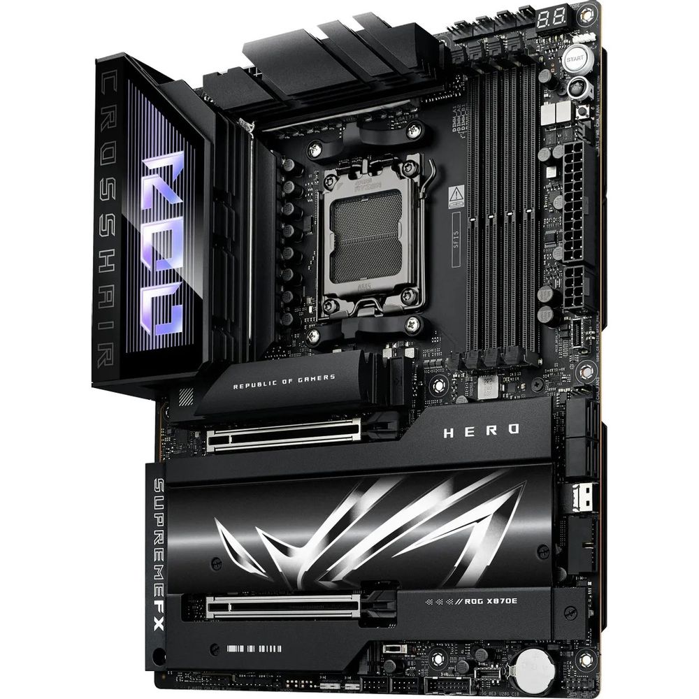 Материнская плата ASUS ROG CROSSHAIR X870E HERO AM5 ATX 4xDDR5 2xPCIEx16 5xM.2 4xUSB-C HDMI 2.5GLAN 5GLAN Wi-Fi 7 — изображение 8