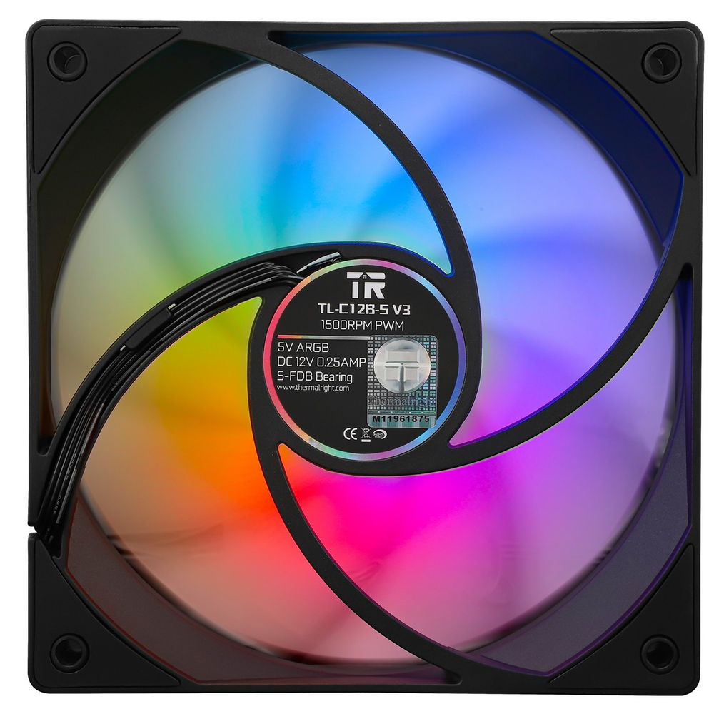 Вентилятор для процессора Thermalright Fan TL-C12B-S V3 X3 ARGB 120mm/ 3 pack/ PWM/ S-FDB Bearing — изображение 8