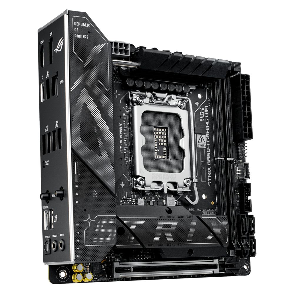 Материнская плата ASUS ROG STRIX B860-I GAMING WIFI LGA1851 mini-ITX 2xDDR5 PCIEx16 2xM.2 Thunderbolt USB-C DP HDMI 2.5GLAN Wi-Fi 7 — изображение 3