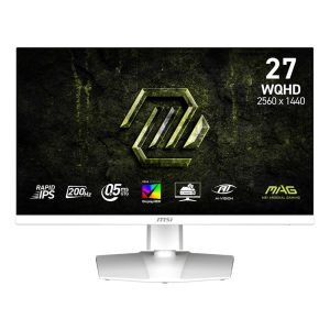 Монитор 27" MSI MAG 274QRFW E20  Rapid IPS, 2560x1440, 200Hz, 0,5ms, 300сd/m, 1000:1, HDR10 | 2xHDMI(2.0b), DP(1.4a) | HAS, Pivot, Swivel, InPSU, Vesa 100, White