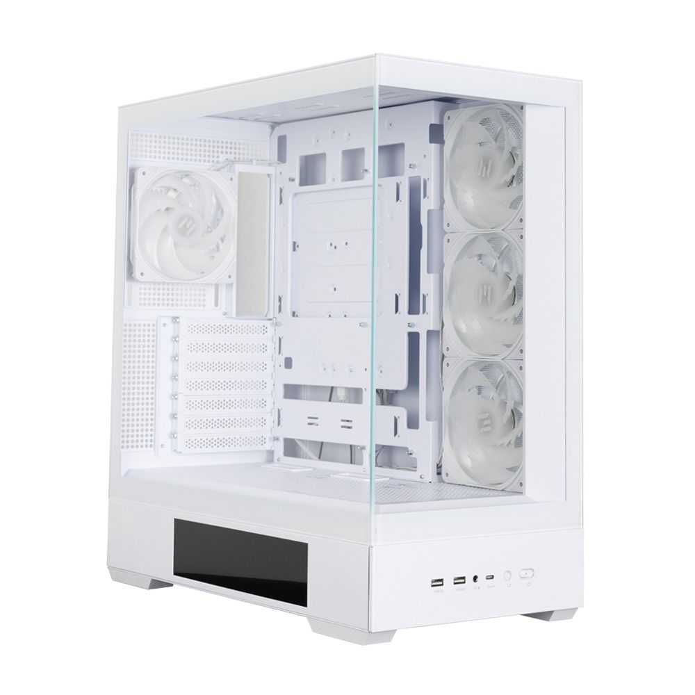 Корпус для ПК Zalman P40 DS White ATX Mid Tower PC Case, 120mm ARGB Fanx4 — изображение 4