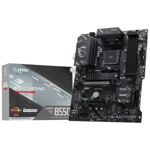 Материнская плата MSI B550 GAMING B550, AM4, 4*DDR4, 2*PCIEx16, 1*PCIEx1, 2*M.2, 2*TypeC, 1*USB3.2Gen2, 4*USB3.2Gen1, 8*USB2.0, 6*SATA3.0, 1G, DP, HDMI, ATX, RTL