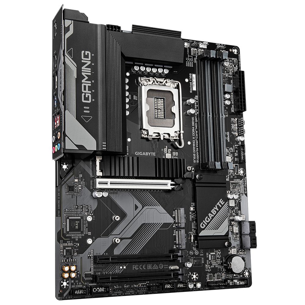 Материнская плата Gigabyte B760 GAMING X D4 GEN5, B760, LGA1700, 4*DDR4, 3*PCIEx16, 3*M.2, 1*TypeC, 2*USB3.2Gen2, 4*USB3.2Gen1, 8*USB2.0, 4*SATA3.0, 2.5G, DP, HDMI, ATX, RTL — изображение 3