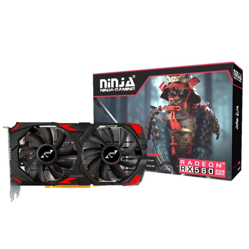 Видеокарта Ninja (Sinotex) RX580 8GB GDDR5 256bit 2xDP HDMI 2FAN RTL — изображение 2