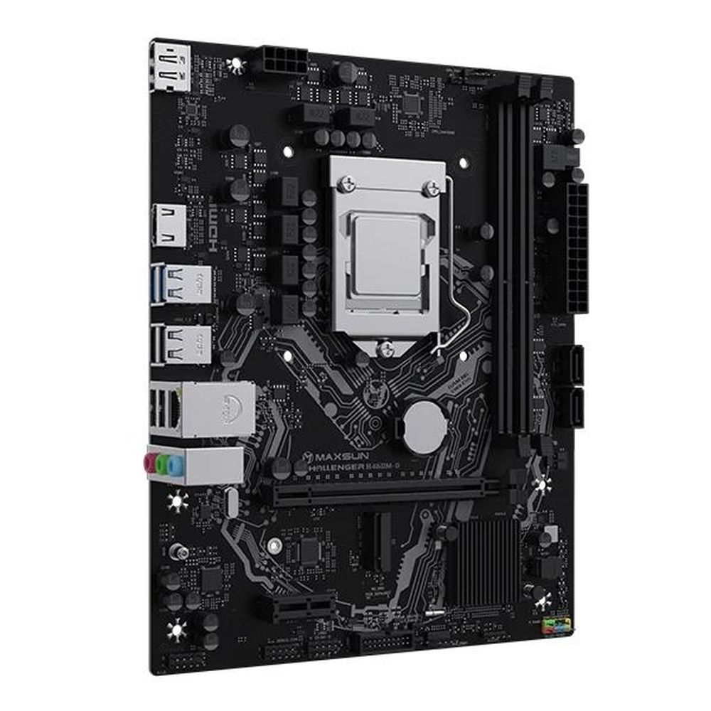 Материнская плата Maxsun MS-Challenger B460M-D B460, LGA1200, 2*DDR4, 1*PCIEx16, 1*PCIEx1, 1*M.2, 4*USB3.2 Gen1, 6*USB2.0, 2*SATA3.0, 1G, DP, HDMI, M-ATX, RTL — изображение 4