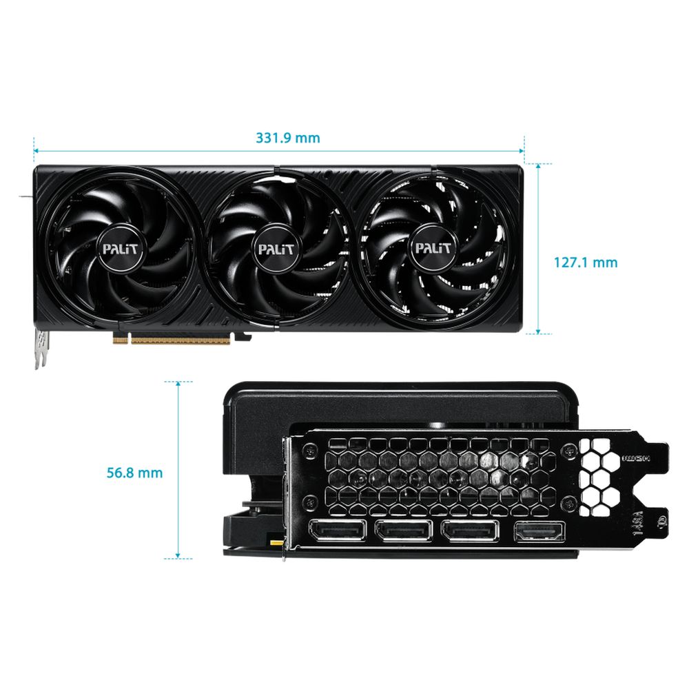 Видеокарта Palit RTX5080 INFINITY 3 16GB GDDR7 256bit 3xDP HDMI 3FAN RTL — изображение 11