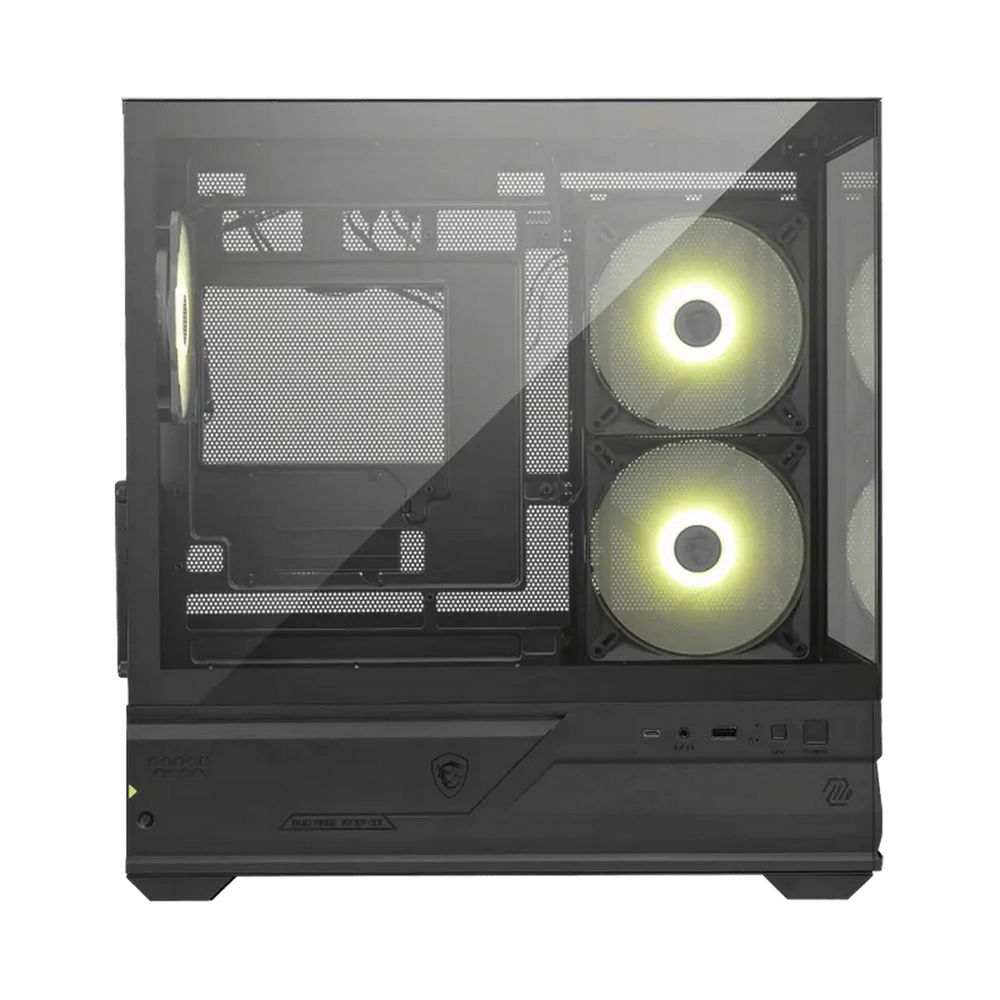 Корпус для ПК MSI MAG Pano M110R , Micro-ATX, 1xUSB 3.2 Gen 1, 1xUSB 3.2 Gen2x2 Type-C, 2x140mm, ARGB Reverse Blade Fan, 1x120mm ARGB Fan, ARGB+PWM Control Board, TG — изображение 2