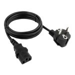 Кабель питания Cablexpert PC-186-1.5-1.5M черный, 1.5м, Schuko- C13, Сечение провода 3x1кв.мм, с заземлением, пакет