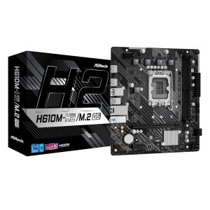 Материнская плата ASRock H610M-H2/M.2 D5, Socket 1700, Intel®H610, 2xDDR5-4800, HDMI+HDMI, 1xPCI-Ex16, 1xPCI-Ex1, 4xSATA3, 1xM.2, 8Ch Audio, GLan, (4+2)xUSB2.0, (2+2)xUSB3.2, 1xPS/2, mATX, RTL