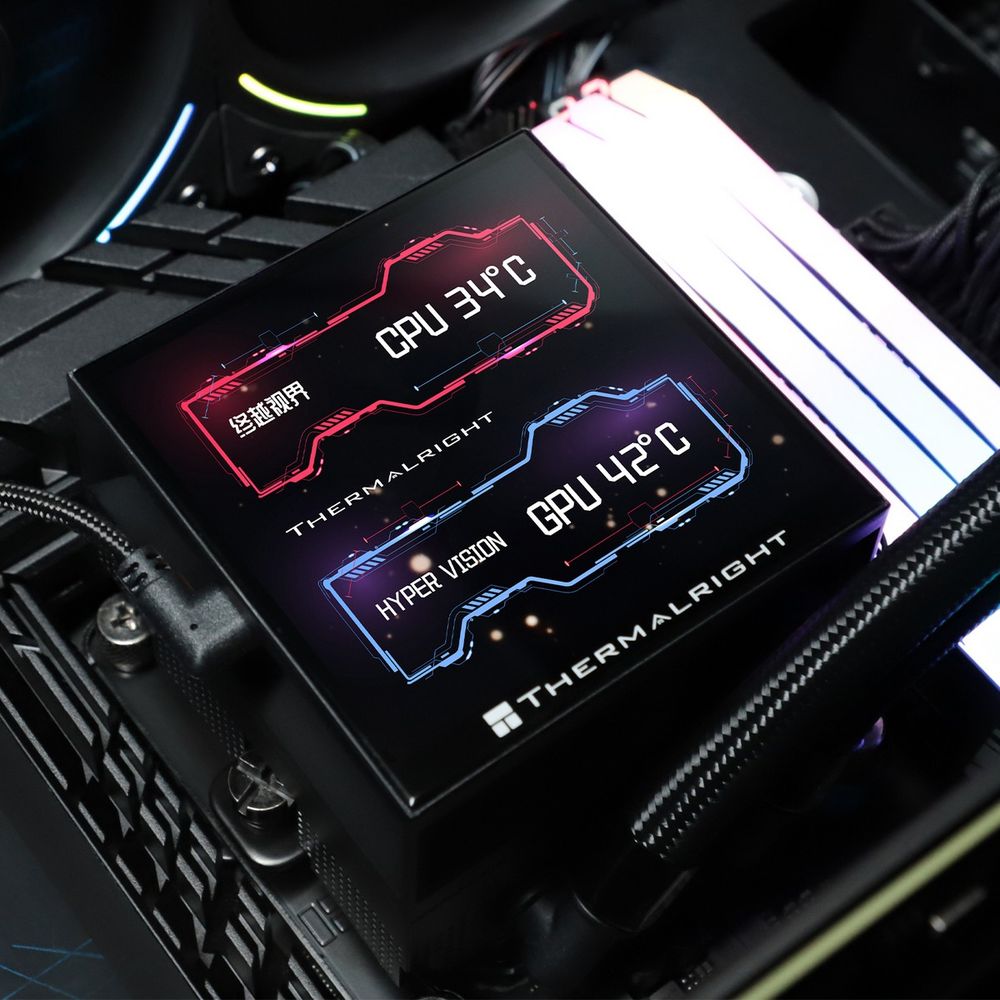 Жидкостная система охлаждения Thermalright Cooler Hyper Vision 360 Argb Black/ Display/ all Intel/AMD — изображение 10