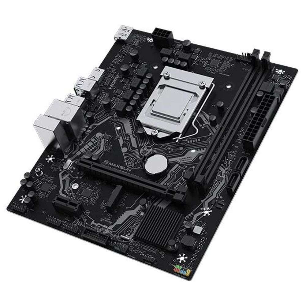 Материнская плата Maxsun MS-Challenger B460M-D B460, LGA1200, 2*DDR4, 1*PCIEx16, 1*PCIEx1, 1*M.2, 4*USB3.2 Gen1, 6*USB2.0, 2*SATA3.0, 1G, DP, HDMI, M-ATX, RTL — изображение 5