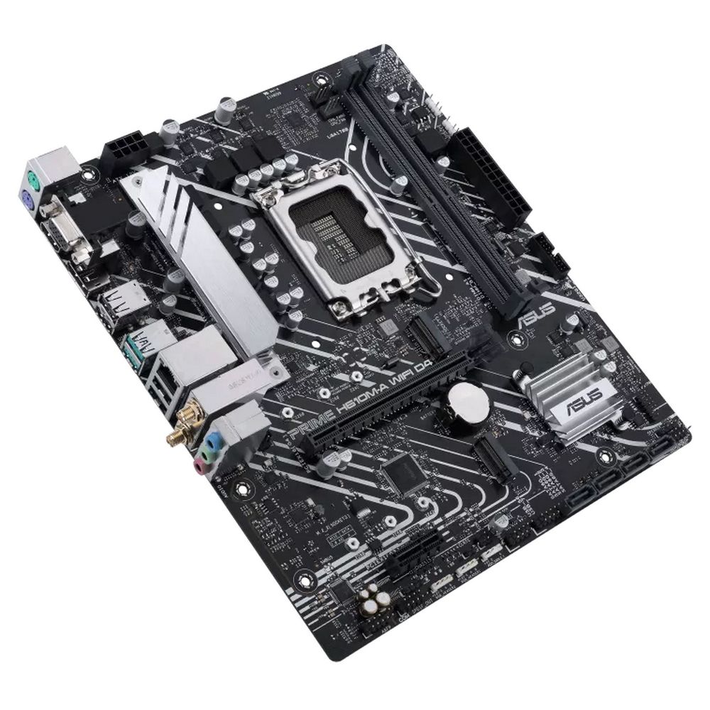 Материнская плата ASUS PRIME H610M-A WIFI D4 LGA1700 mATX 2xDDR4 PCIEx16 PCIEx1 2xM.2 DP HDMI VGA GLAN Wi-Fi 5 — изображение 4
