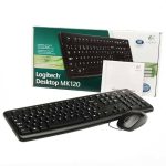 Комплект клавиатура и мышь Logitech Комплект Desktop MK120 |920-002561| клавиатура K120 черная, 104 клавиши с защитой от воды, |920-002561| мышь M100, черная, оптическая, 3 кнопки, USB, (020658) {10}