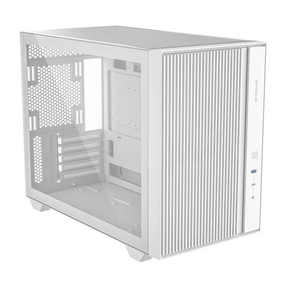 Корпус Case ID-Cooling FLOW 500 White mATX/win TG/ no fan/ Gen2 Type C/ CPU 180mm/ GPU 403mm/ no PSU — изображение 2