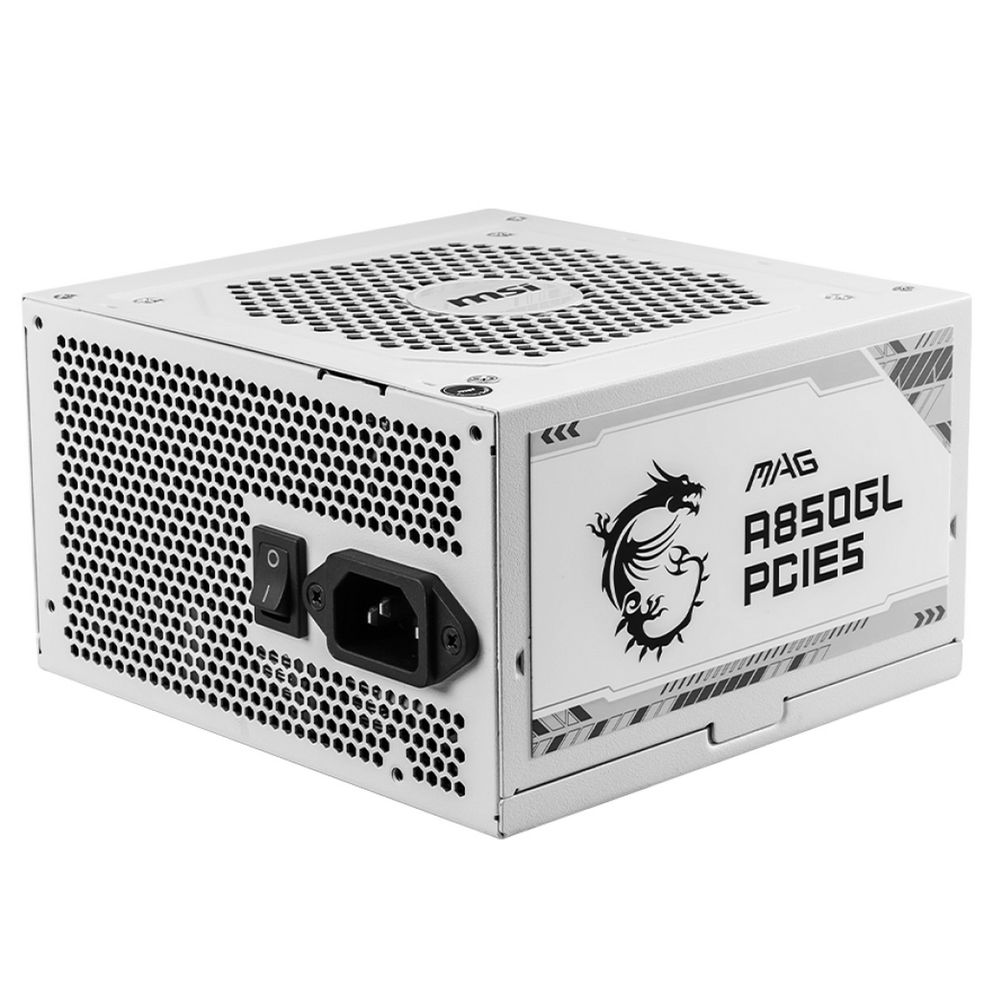 Блок питания MSI MAG A850GL PCIE5 WHITE , 850W, 80+ Gold, полностью модульный, ATX 3.1, PCIE5.1, RTL — изображение 2