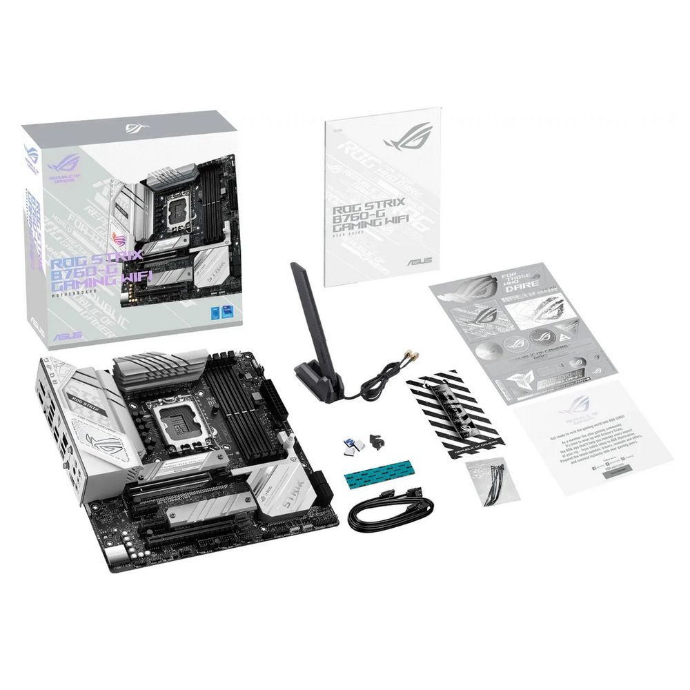 Материнская плата ASUS ROG STRIX B760-G GAMING WIFI LGA1700 mATX 4xDDR5 2xPCIEx16 2xPCIEx1 2xM.2 2хUSB-C DP HDMI 2.5GLAN Wi-Fi 6Е — изображение 7