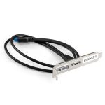 Планка портов в корпус Type-C ExeGate BrctUSB3-1C (USB 3.2 Gen1 20pin (IDC 20pin F) --> USB 3.2 Gen1 Type-Cf, кабель 30см)