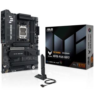 Материнская плата ASUS TUF GAMING X870E-PLUS WIFI7 AM5 ATX 4xDDR5 2xPCIEx16 PCIEx1 4xM.2 2хUSB-C HDMI 2.5GLAN Wi-Fi 7