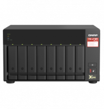 Сетевой RAID-накопитель, 8 отсеков 3,5"/2,5", 2 порта 2,5 GbE BASE-T, 2 слота M.2 NVMe, AMD Ryzen V1500B 2,2 ГГц, 8 ГБ DDR4.