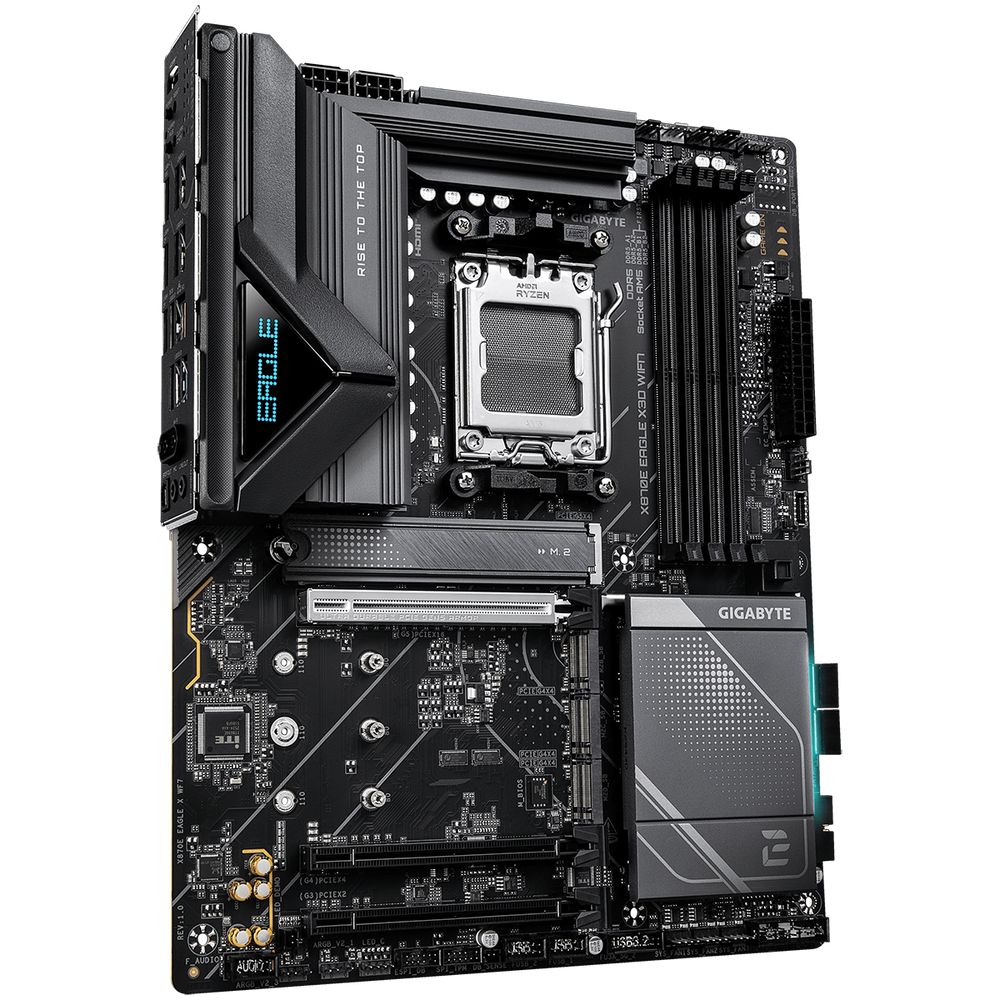 Материнская плата Gigabyte X870E EAGLE X3D WIFI7 X870E, AM5, 4*DDR5, 3*PCIEx16, 4xM.2, 2*TypeC, 4*USB3.2Gen2, 8*USB3.2Gen1, 4*USB2.0, 4xSATA3.0, 5G, 2*Type-C(DP), HDMI, ATX, RTL — изображение 4