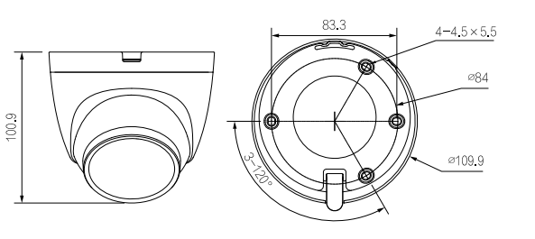 IP-камера 4Mp уличная купольная Full-color ИИ DH-IPC-HDW2449TP-S-IL-0280B DAHUA — изображение 3