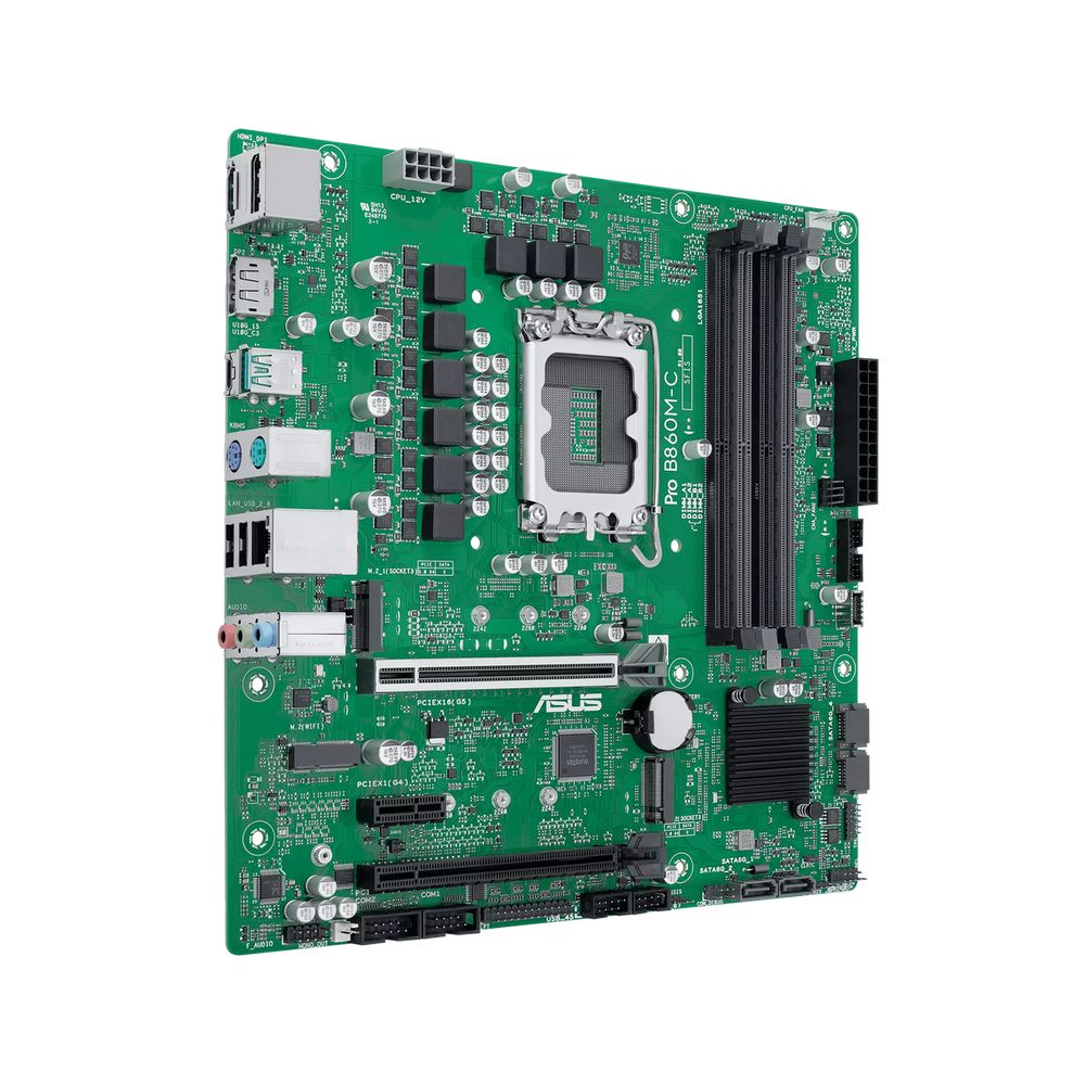 Материнская плата ASUS PRO B860M-C-CSM LGA1851 mATX 4xDDR5 2xPCIEx16 PCIEx1 USB-C 2xDP HDMI 2xM.2 GLAN — изображение 4