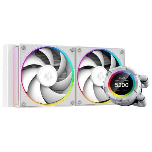 Вентилятор ID-Cooling SL240 WHITE  /LCD SCREEN /300W /all Intel /all AMD