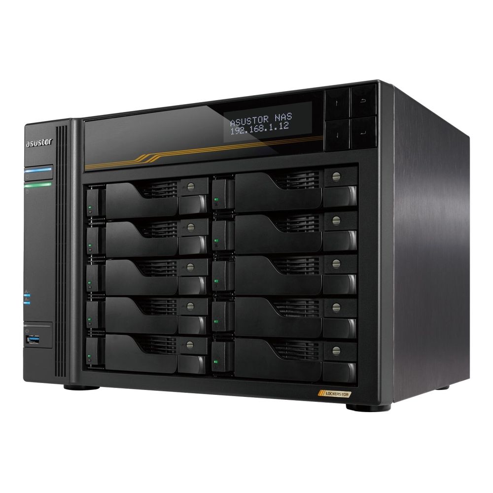 Платформа СХД ASUSTOR AS6810T 10 Bay 4xM.2 2x5GLAN 2x10GLAN 2x5GLAN 16GB (Max.64GB) DDR5 2xUSB-C 3xUSB — изображение 2