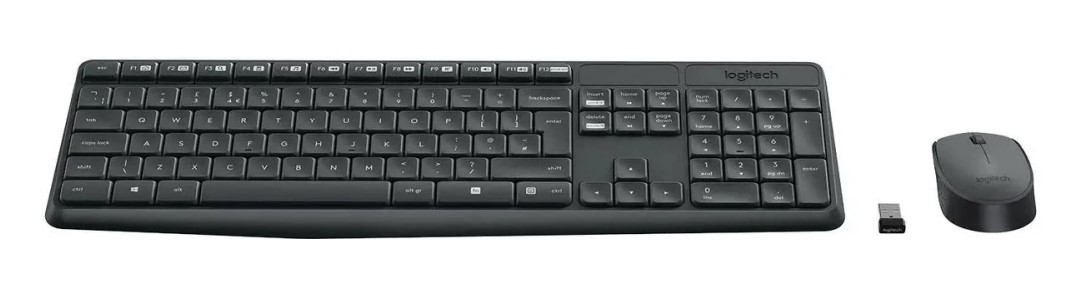Клавиатура + мышь беспроводные 2.4G EN/RU серый MK235 920-007949 LOGITECH — изображение 2