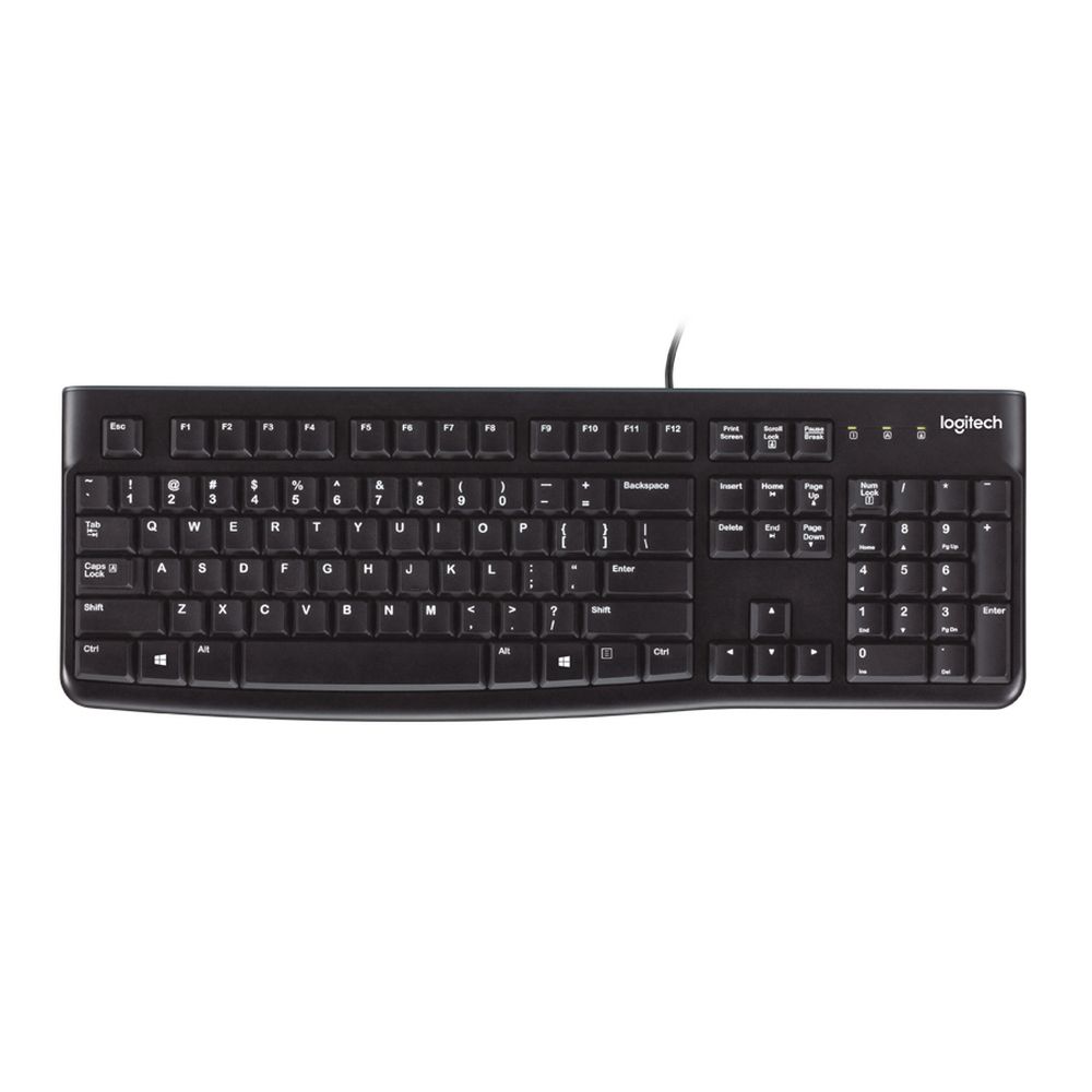 Клавиатура Logitech K120 for Business |920-002522| черная, офисная, 104 клавиши, защита от воды, USB 1,5м, brown box, (021419) — изображение 3