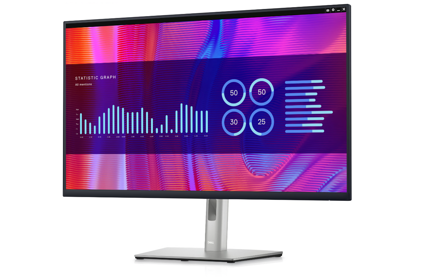 Монитор Dell 31,5" P3223DE, 16:9, IPS, QHD, 5ms, 350cd, 60Hz, HDMI, DP, USB, HAS — изображение 5
