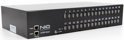 Концентратор сетевой USB, 32*USB 2.0, 2*10/100/1000 Base-T, 2 БП