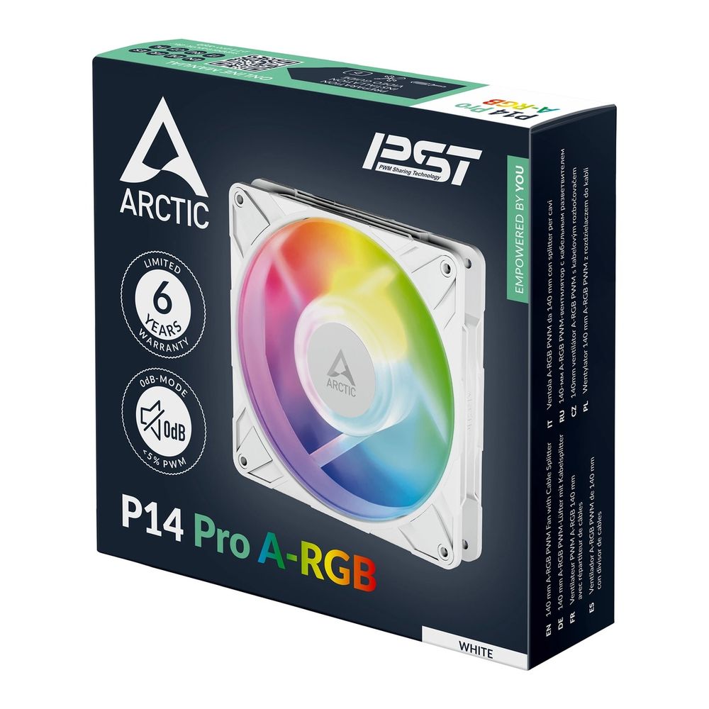 Вентилятор корпусной ARCTIC P14 Pro A-RGB (White) - retail (ACFAN00318A) — изображение 8