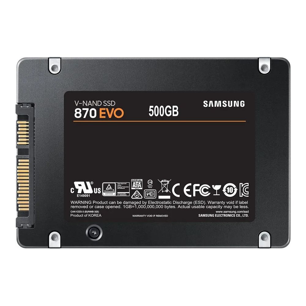 Твердотельный накопитель SSD Samsung 870 EVO MZ-77E500 500GB 2.5" Client SATA 6Gb/s, 560/530, MTBF 1.5M, 3D V-NAND TLC, 512MB, 300TBW, 0,33DWPD, RTL (545924) — изображение 5