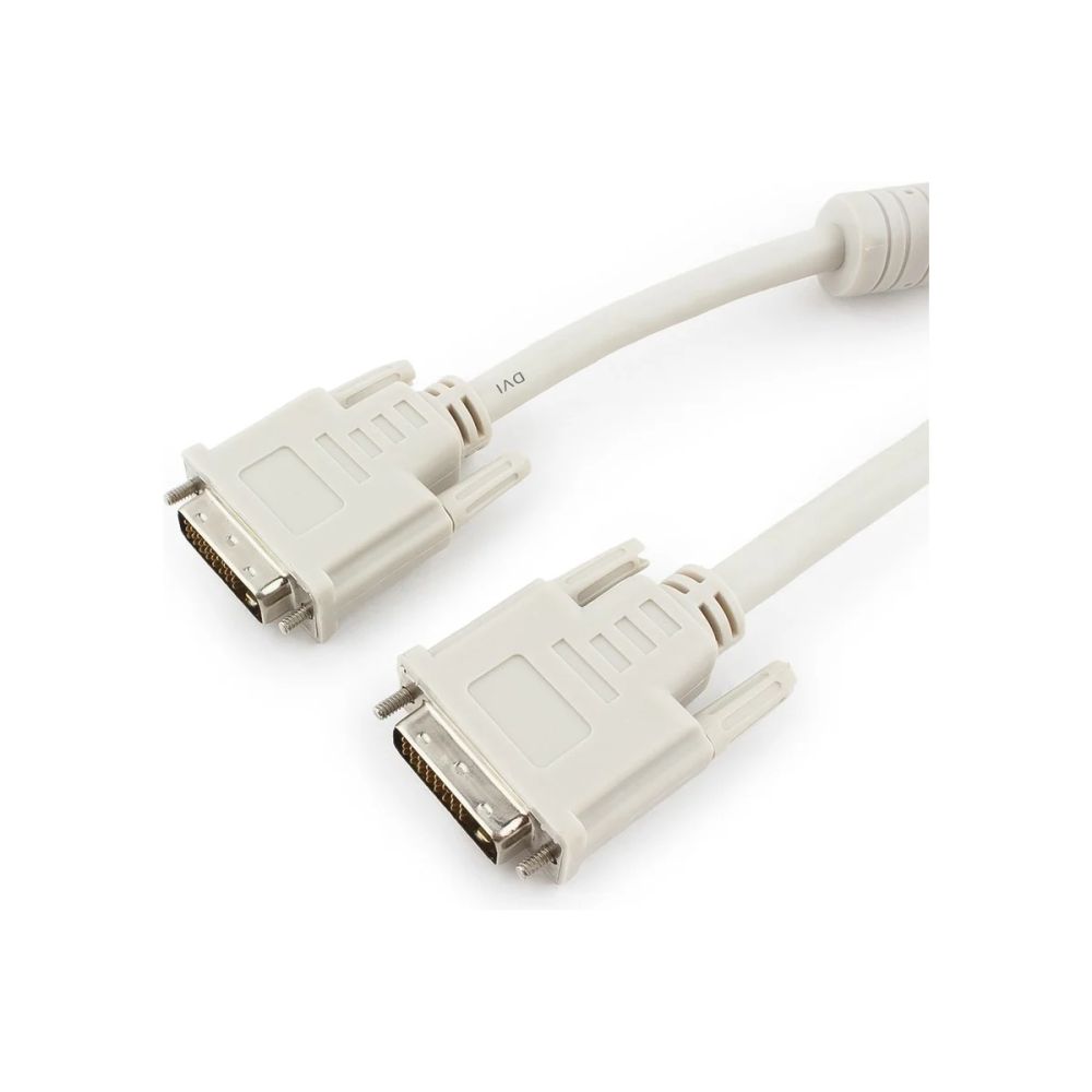 Кабель Cablexpert CC-DVI-10 3м, серый, DVI-D single link, 19M/19M, экран, феррит. кольца, медь — изображение 2