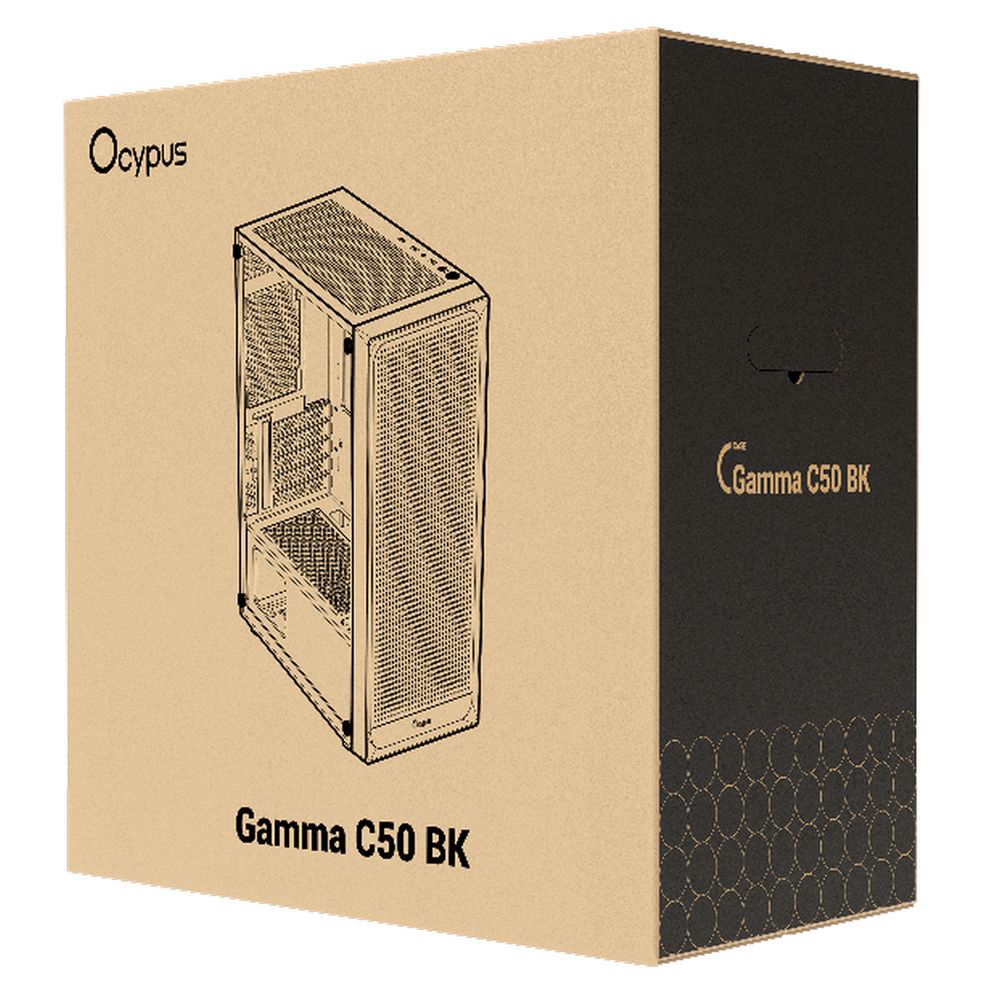 Корпус для ПК Case Ocypus Gamma C50 BK mATX / win / black / no PSU / Tempered Glass — изображение 11