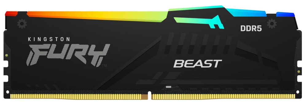 Модуль памяти Kingston 16GBDDR5 5600 DIMM FURY Beast RGB XMP Gaming Memory KF556C40BBAK2-16 Non-ECC, CL40, 1.25V, (Kit of 2) 1RX16 40-40-40 288-pin 16Gbit, RTL — изображение 2
