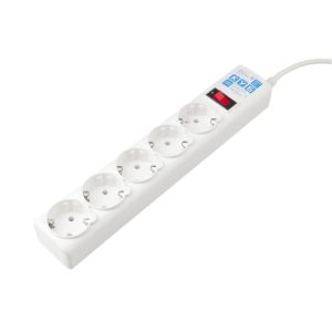 Фильтр-удлинитель Power Cube SPG-B-6-WHITE 5 розеток, белый, 1.9 м, 10 А/2,2 кВт, 3*0.75 мм²