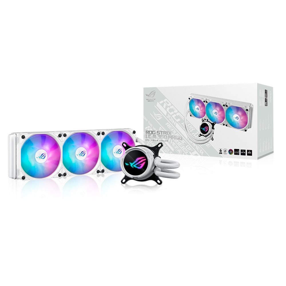 Жидкостная система охлаждения ASUS ROG STRIX LC III 360 ARGB WHT /AIO COOLER,ASETEK,SIGRID V2, ARGB — изображение 8